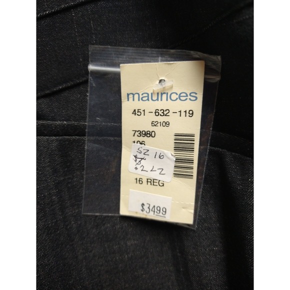 WOMENS MAURICES BRAND SLACKS, SIZE 16, CHARCOL‎ GRAY, FAUX POCHETS, STYLISH - Picture 12 of 12
